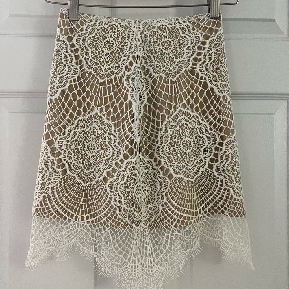 For Love and Lemons Grace Mini Zip Skirt $179